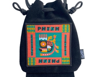 LoopyQ - Pochette à franges Rivera Maya Phish Phish noir réglisse/sac banane/cartable à bandoulière