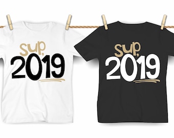 Happy new year colors print tshirt joyful & blessed new year New years shirt | Etsy