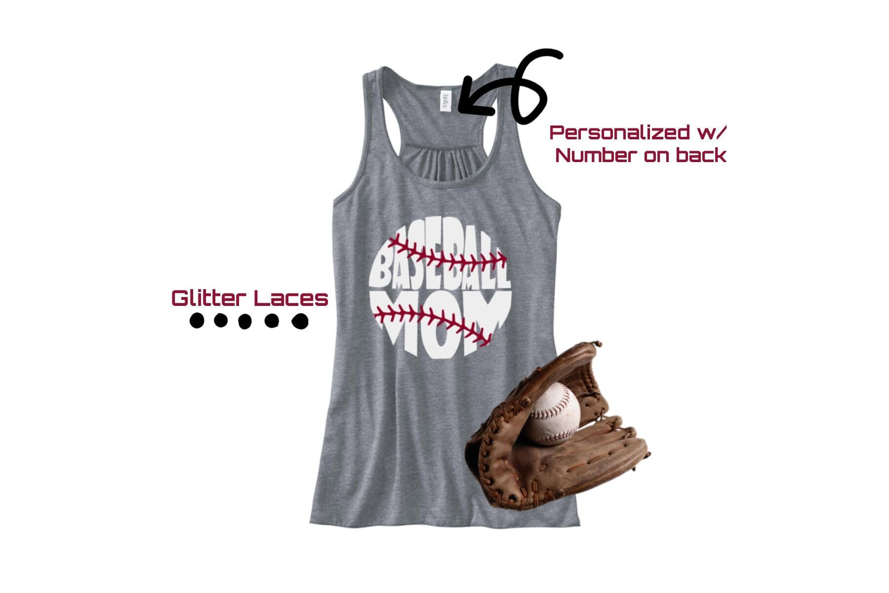 Baseball Mom Shirts Baseball Mom Tank Plus Size Baseball Etsy