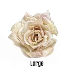 Pink Champagne Silk Velvet Rose, DIY Millinery Flower image 2