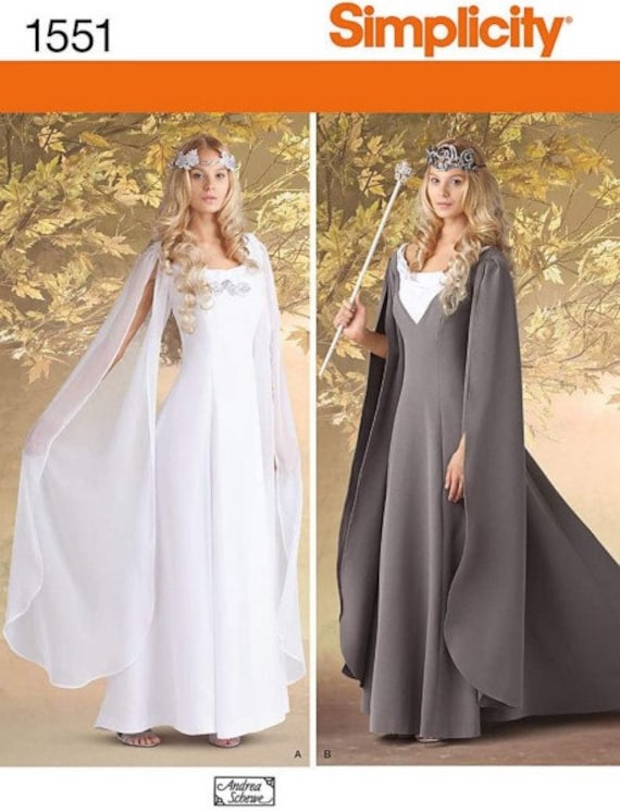 Hobbit Elf Woman Costume Sewing Pattern Royal Dress Queen Medieval Gown Princess Elven Girl Comic Con Fantasy Lord of the Rings Elf Etsy Canada