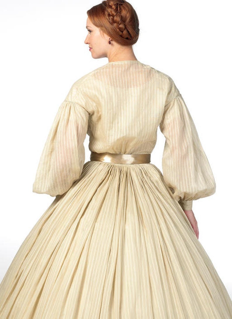 Civil War Day Dress Historical Era Colonial Gown Victorian Etsy