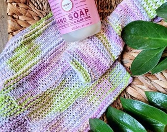Knit Washcloth Pattern Digital Download Knit Dishcloth Pattern Beginner Friendly Pattern Repeat Pattern Knit Purl Washable Eco Friendly gift