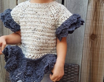Crochet Joanne Peplum / Crochet Digital Download /  Crochet Peplum for Kids / Crochet Pattern / Crochet Children's Pattern / Peplum Pattern