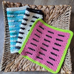 Dash and Go Waschloth PDF Digital Download Crochet Dishcloth Beginner Friendly Crochet Home