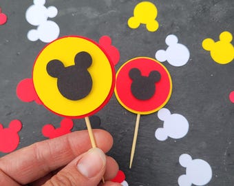 Mickey Mouse Birthday Party Cupcake Toppers Oh Twodles Birthday Second Party Mickey Mouse Funhouse Decoration Mickey Mouse Clubhouse
