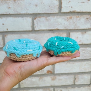 Donuts for Pretend Play Food Montessori and Waldorf Crochet Food Toy for Baby and Toddlers Gifts for Play Kitchen Crochet Dessert Crochet