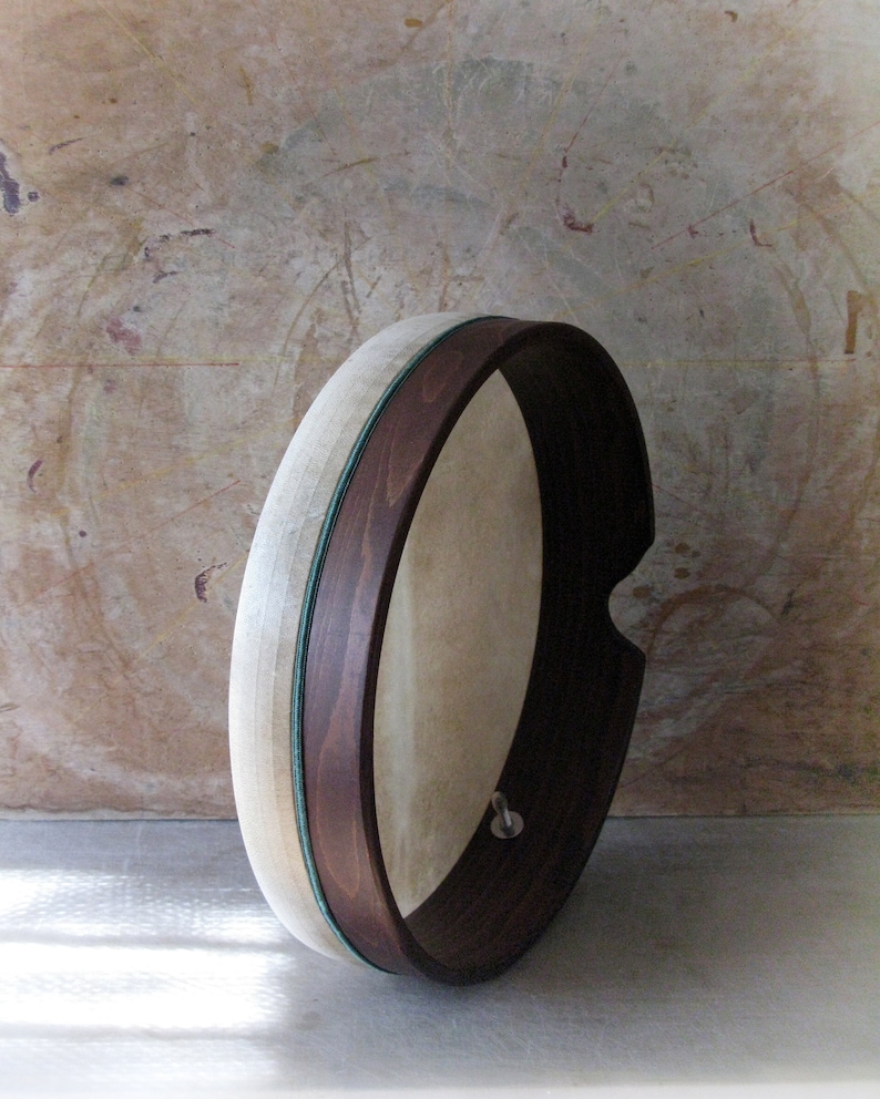 16in/40cm Tunable Bendir KleoDrums Framedrum Air Tuning Dark Walnut Finish Μπεντίρ Κουρδιστό με Σαμπρέλα κατ. Κλειώ Ξηρού image 1