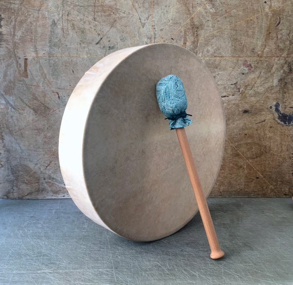 Shamanic Drum 35cm Small Spirit Drum Shaman Meditation Trance Wood