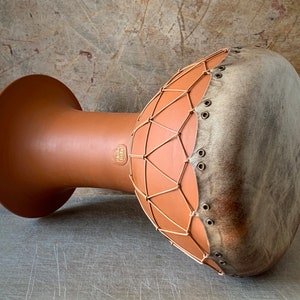 Darbuka Dohola Doumbek Tabla Τουμπελέκι Νταραμπούκα Goblet Chalice Ceramic Drum Goat Skin Natural Finish KleoDrums image 1