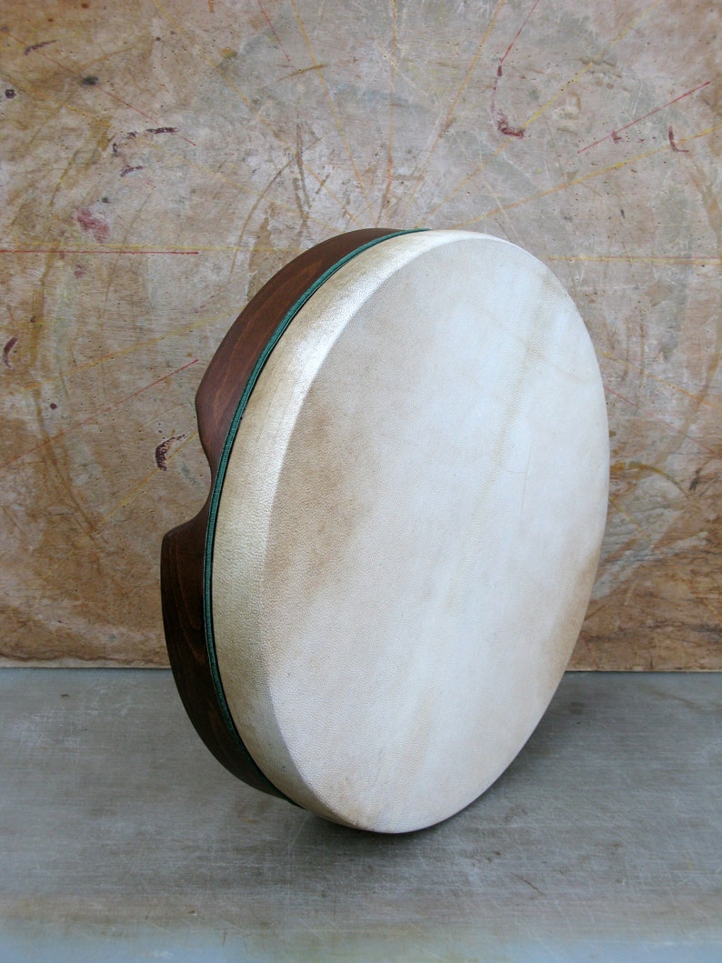 16in/40cm Tunable Bendir KleoDrums Framedrum Air Tuning Dark Walnut Finish Μπεντίρ Κουρδιστό με Σαμπρέλα κατ. Κλειώ Ξηρού image 4