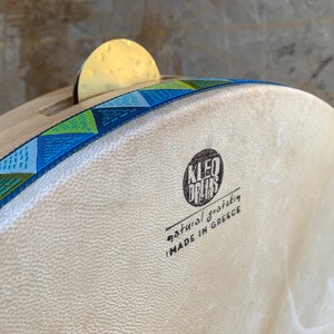 Tambourine ΝΤΕΦΙ 35cm/14in by KleoDrums - Cybele Tympanum Bendir - Brass Hammered Zils