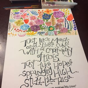 11x14 Maya Angelou "Still I Rise" Watercolor Print