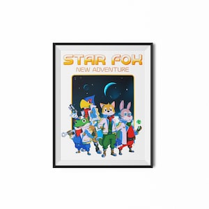 A New Adventure | Star Fox inspired print | Fox McCloud | Pop Culture | Wall Decor | Video Game Art | Wall Art