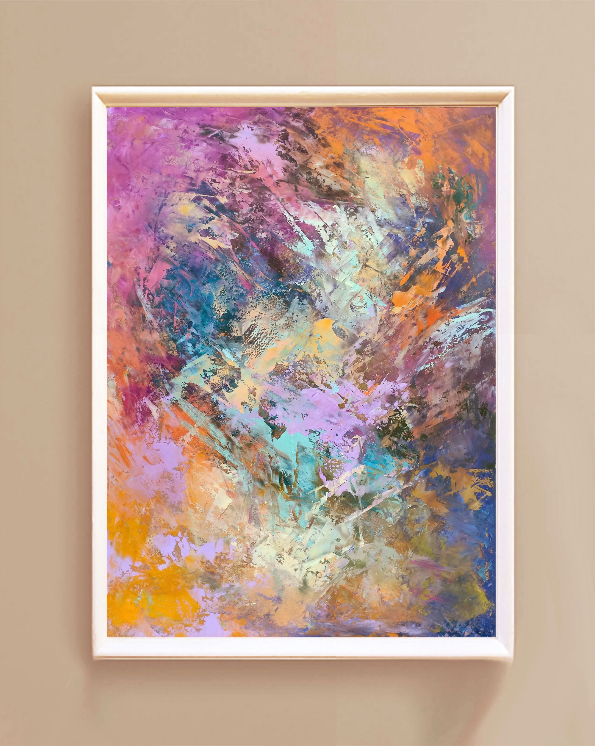 Cheap Original Art Outer Space Painting 10 by 13 Above Sofa Etsy