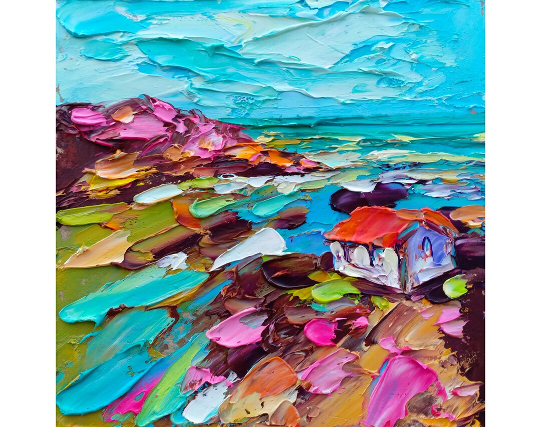 Ireland Painting Irish Original Art Kinsale Landscape Impasto Oil