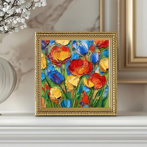 California Poppy Painting Original Art Impasto Oil Painting Flower ...