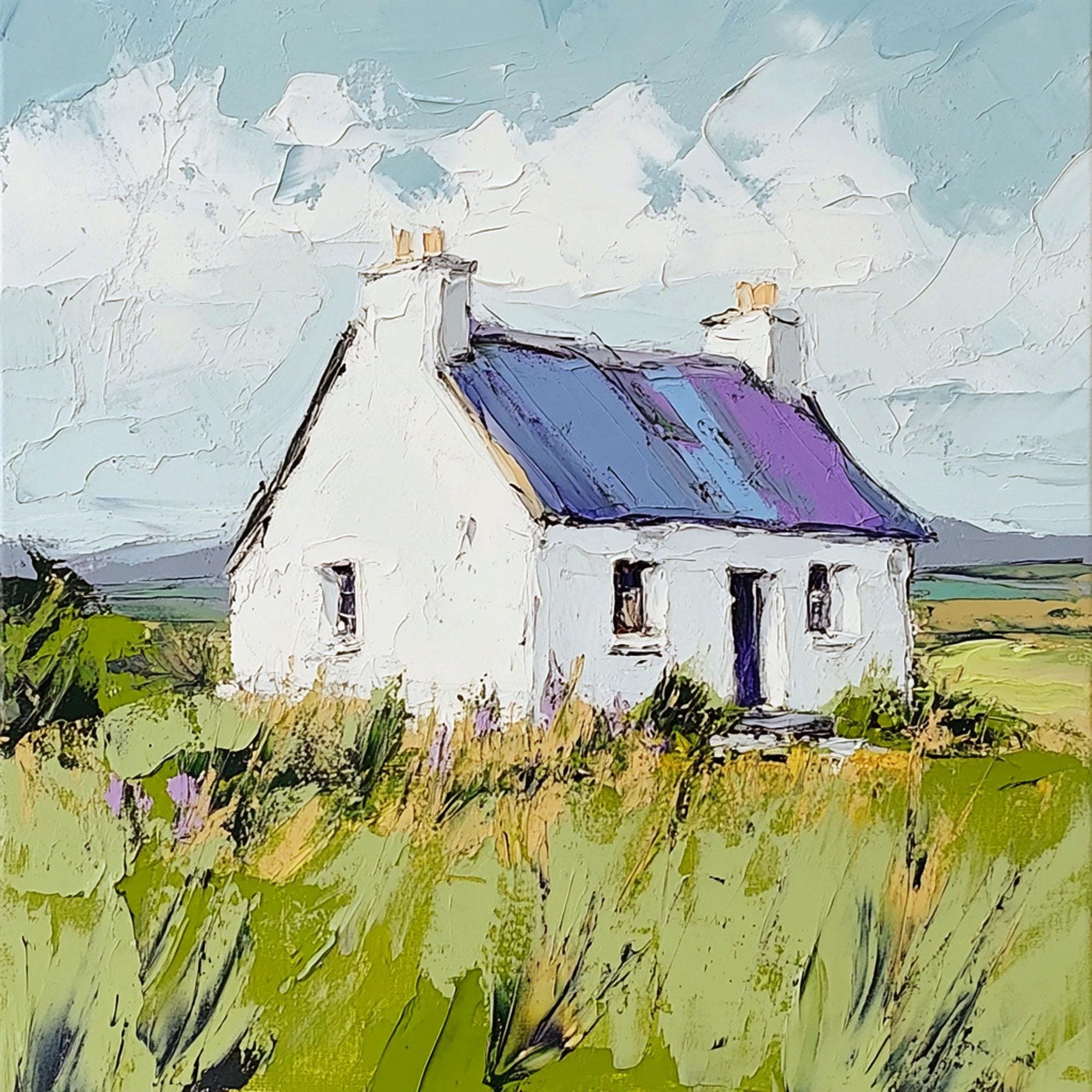 Irish Cottage Painting Wild Atlantic Way Original Art Dingle