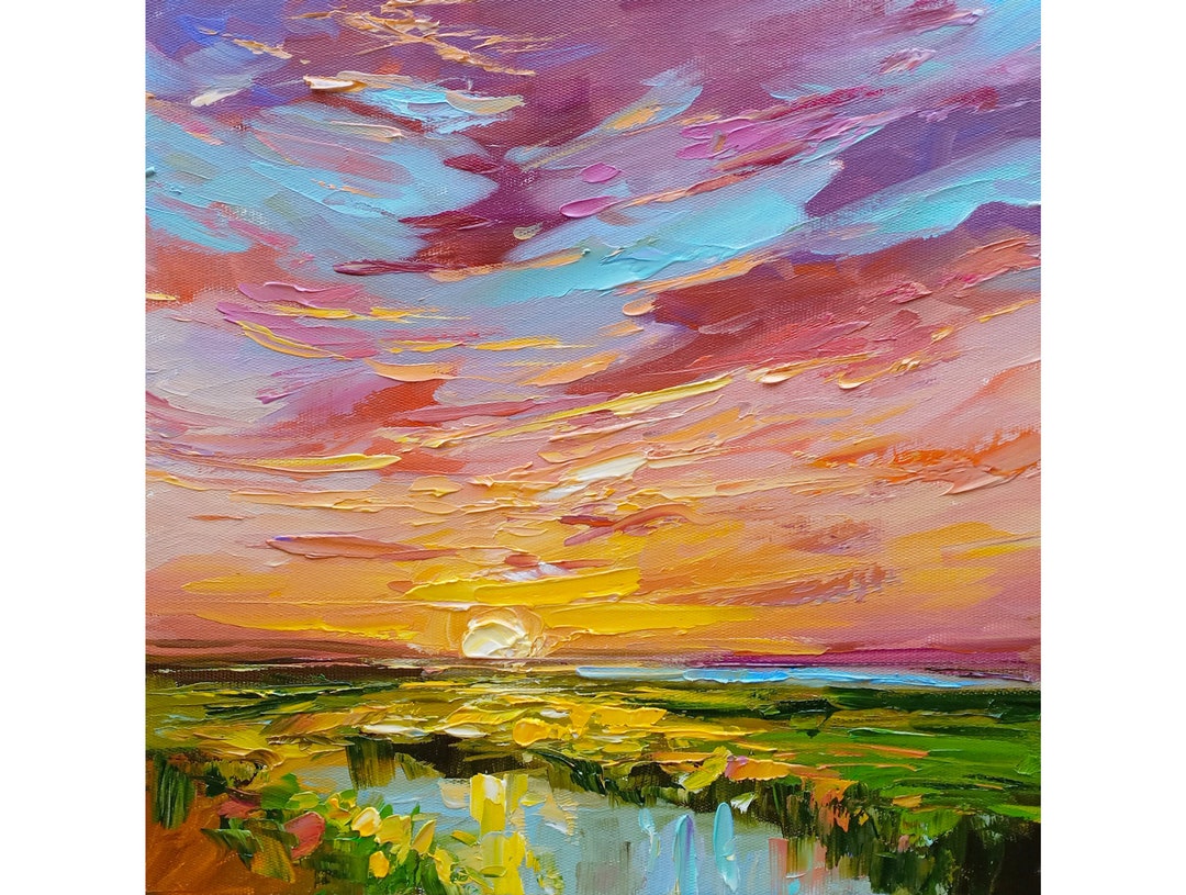 Irish Painting Ireland Original Art Landscape Small Painting Impasto