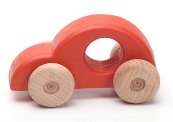 pushing toy car