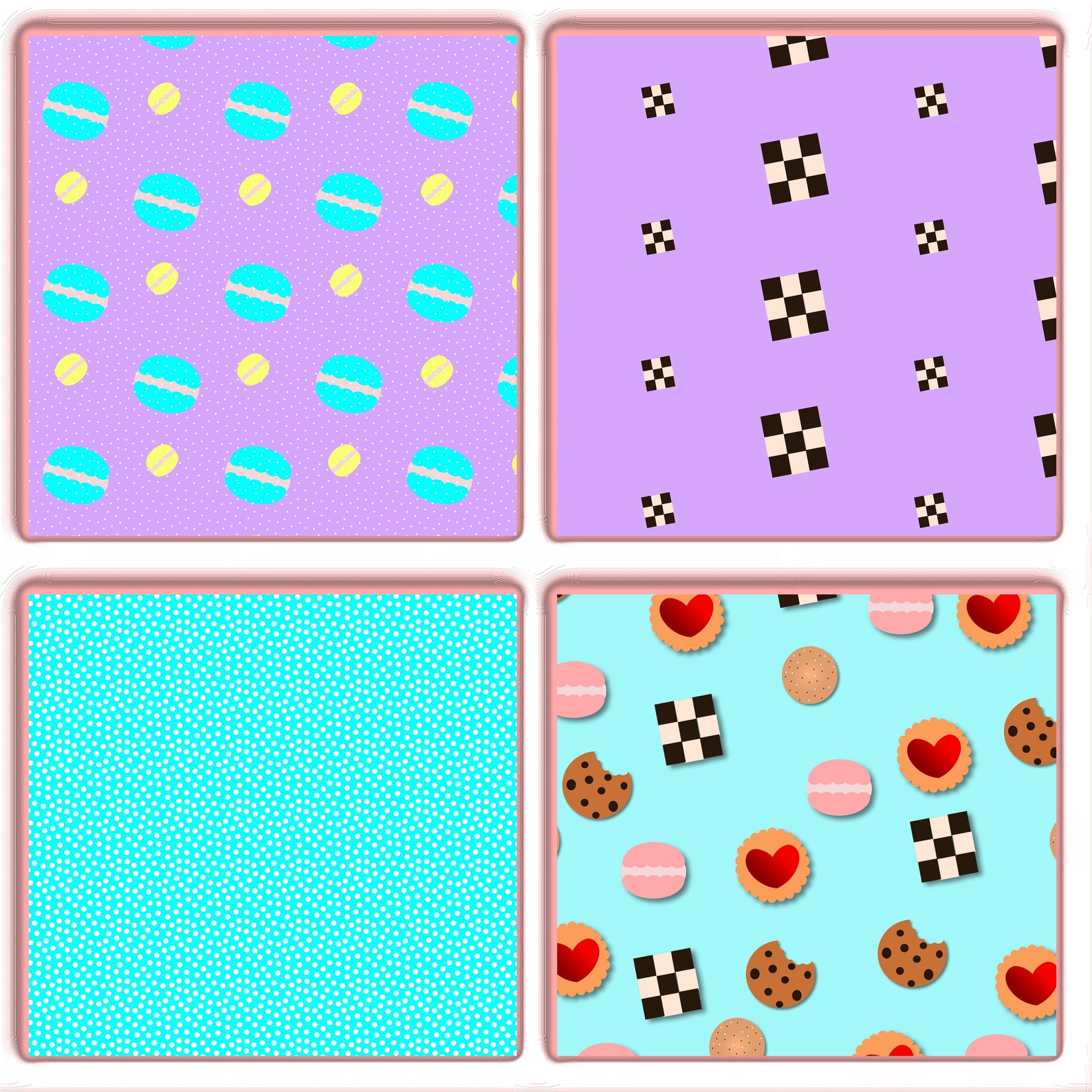 Cookie Party Printable Pastel Cookie Paper Digital Etsy