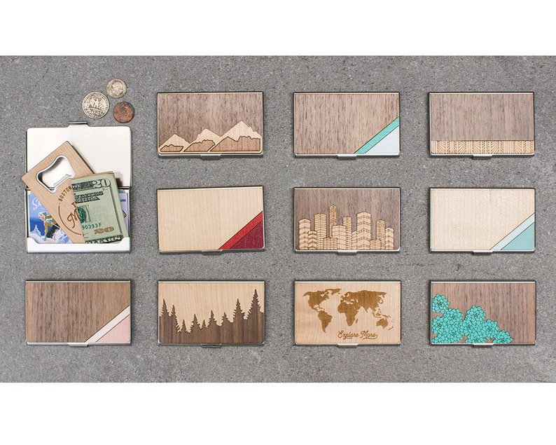 card case, credit card case, business card case, free engraving, wooden card case, credit card wallet, card holder, card wallet, wood wallet image 10