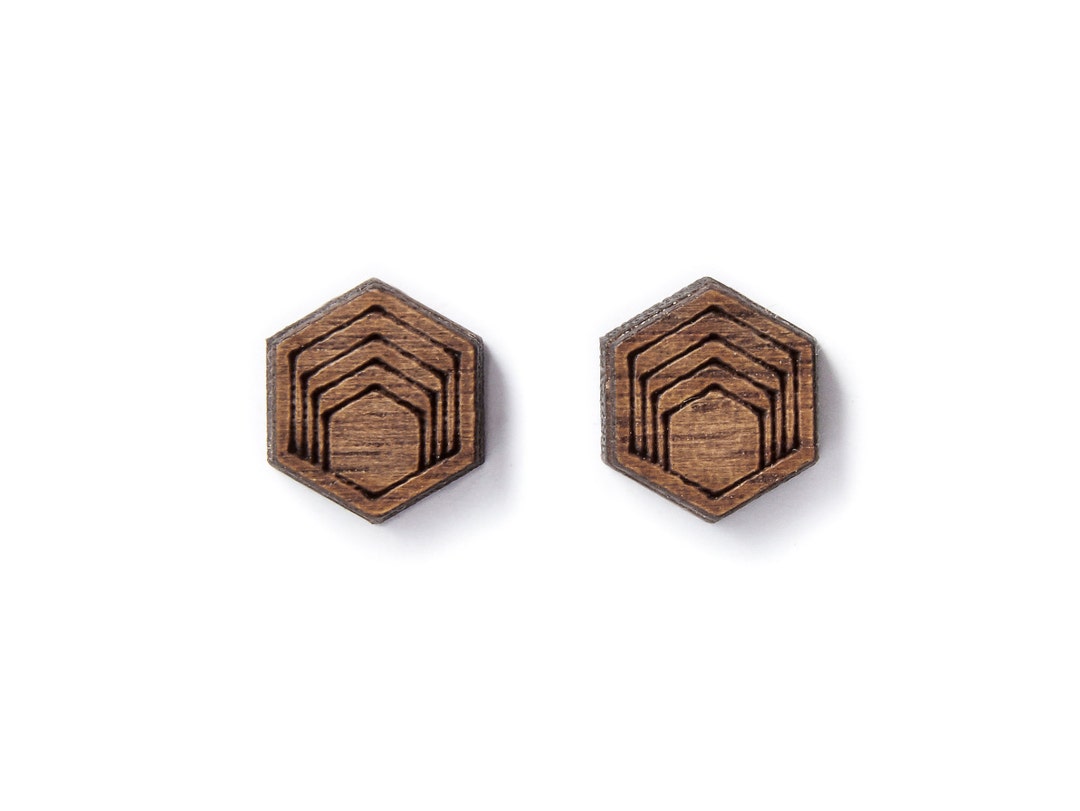Stud Earrings for Men Wood Earrings Stud Men's Studs Etsy