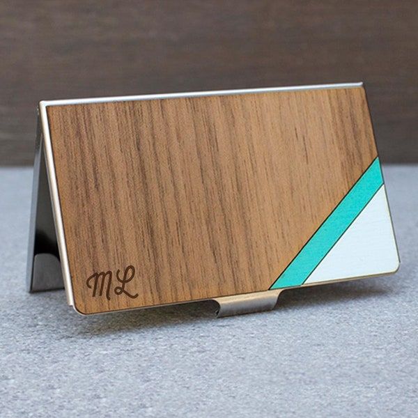 card case, credit card case, business card case, free engraving, wooden card case, credit card wallet, card holder, card wallet, wood wallet