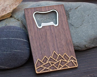 bottle opener, nature lover gift, mountains, nature gift, gift for brother, gift for boyfriend, gift for husband, barware, beer lover, beer