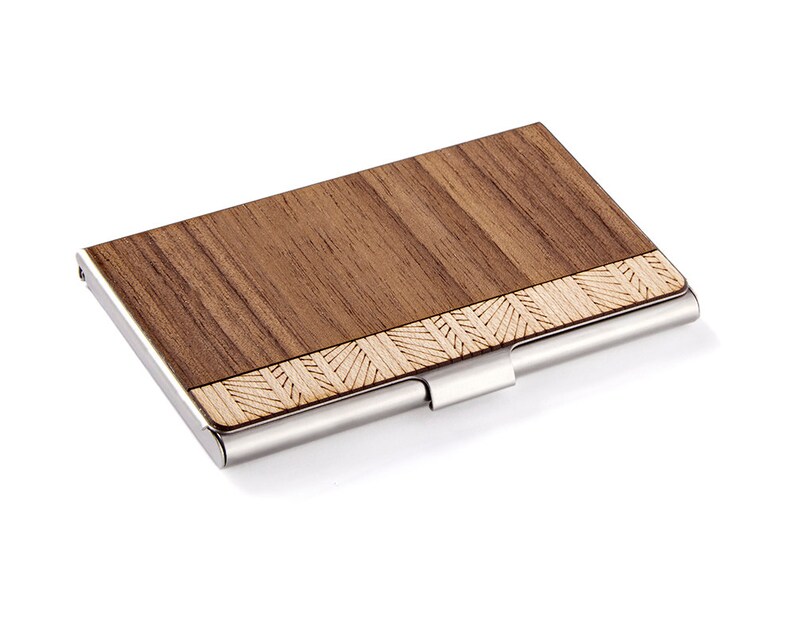 Personalized Card Case Treeline and Tide Business Card Case Etsy