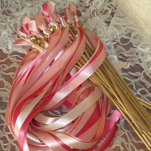 200 Wedding Wands, Wedding Streamers, Party Streamers, Ribbon Wands (Double Ribbon)