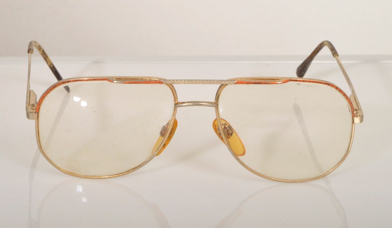 Vintage Gold Aviator Frame Eyewear, with Brown details , RX-Able Vintage Gold Aviator Frame Eyewear, with Brown details , RX-Able