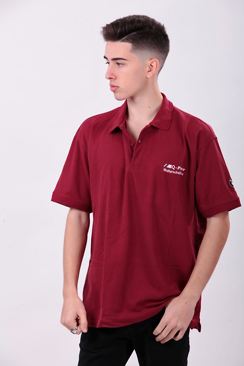 Vintage BMW MQ-Power Marron Polo shirt Size L.