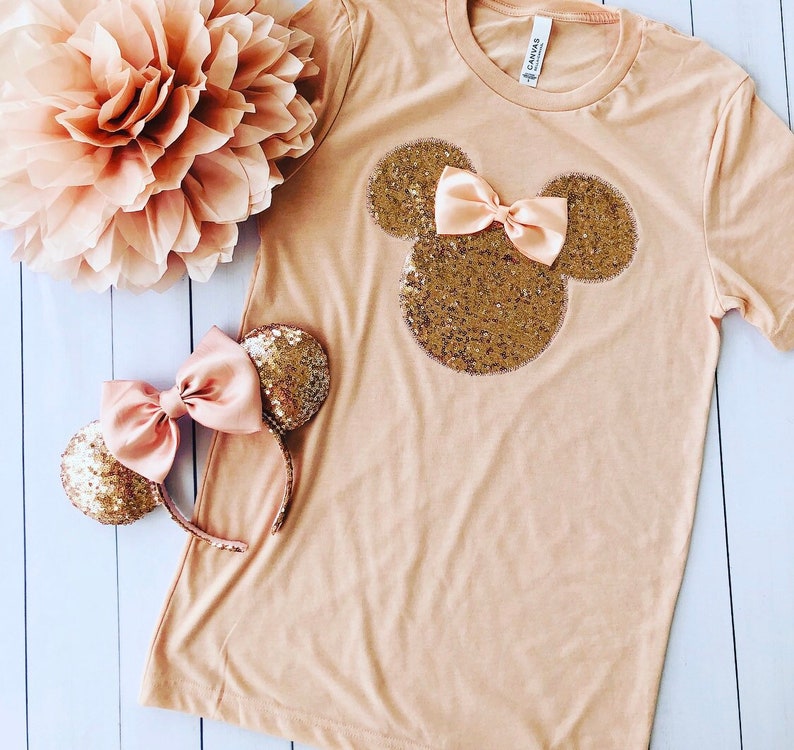 rose gold minnie shirt