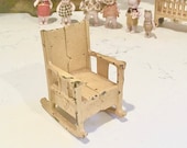 Vintage Rocking Chair Toy Cast Iron Kilgore German Dollhouse Furniture
