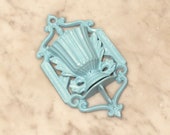 Cast Iron Vintage Antique Kitchen Match Wall Mount Holder, Aqua Safe