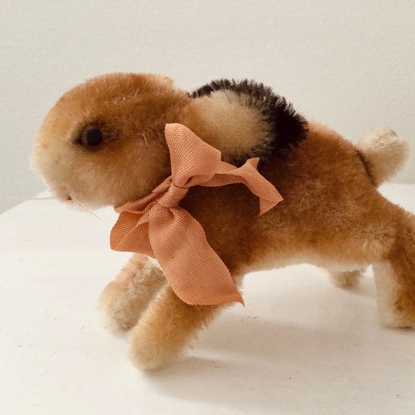 Vintage Mohair Steiff Rabbit Stuffed Animal - Little Vintage Mohair Bunny Glass Eyes