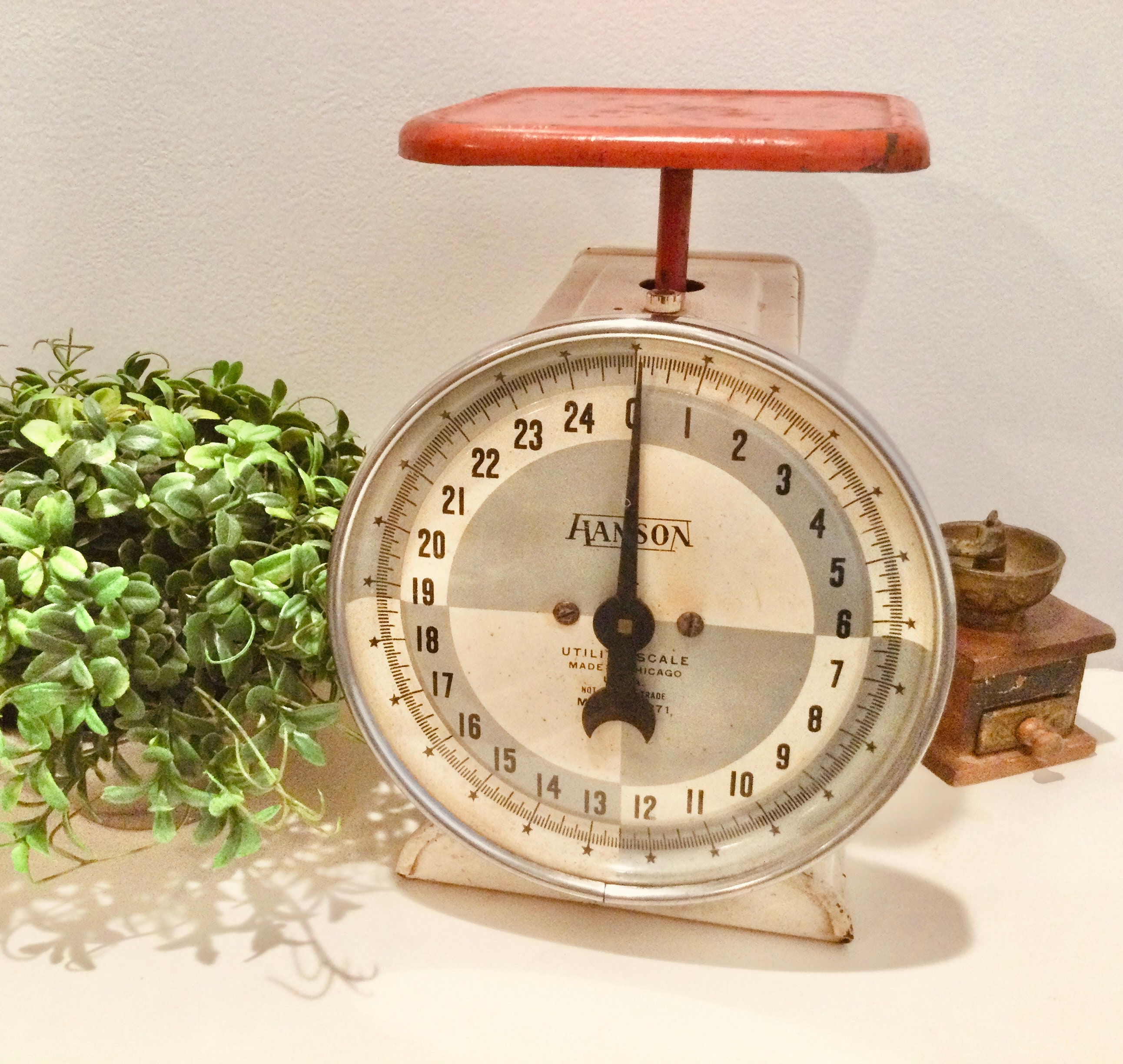 ヴィンテージ HANSON ハンソン社のベビー用体重計1930's 飾り物希少品 ヴィンテージ HANSON ハンソン社のベビー用体重計1930´s 飾り物
