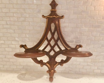 Syroco Shelf Vintage Curvy Double Sconce Shelf