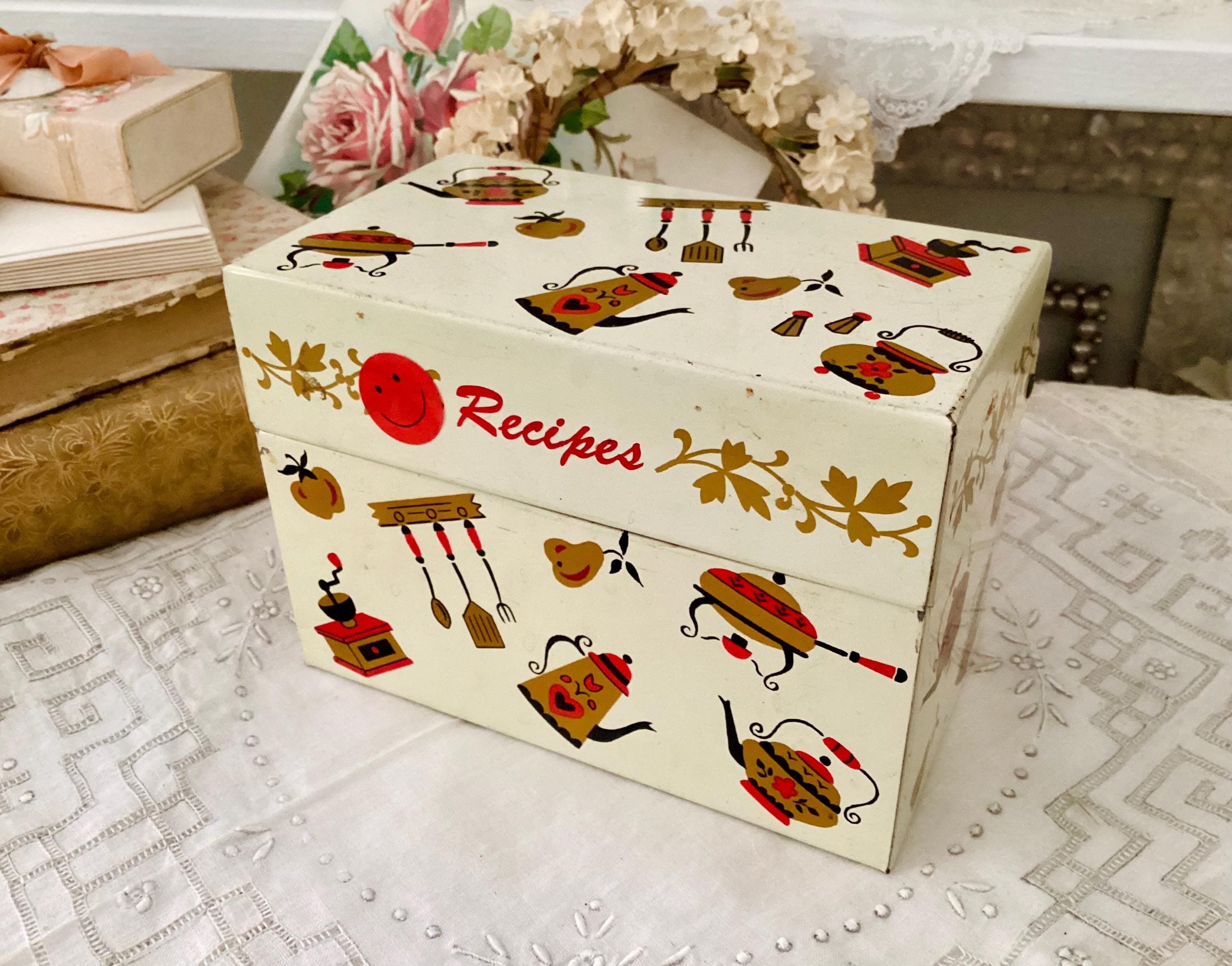 Vintage Rooster Recipe Box, Ohio Art, 1960's - Etsy
