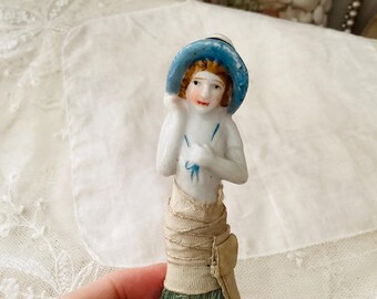 アンティークドイツ製ハーフドールミニチュア 1920年代ビクトリア朝