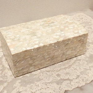 Mother of Pearl Casket Trinket, Keepsake, Presentation or Jewelry Box