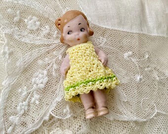 アンティーク ドイツ 女の子 ベビードール ミニチュア Hertwig 1920