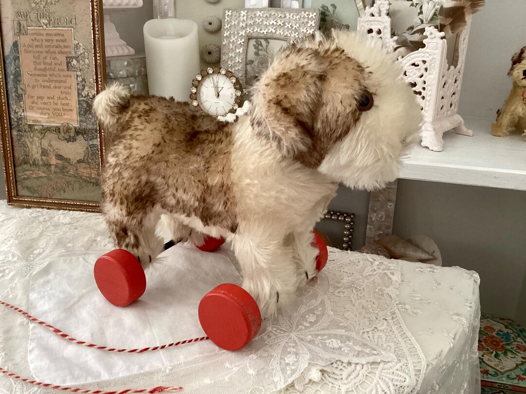 Vintage Mohair Steiff Molly Terrier Dog Stuffed Animal - Little