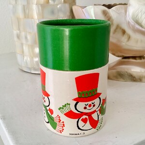 Vintage kerstlucifers in cilindervormige doos