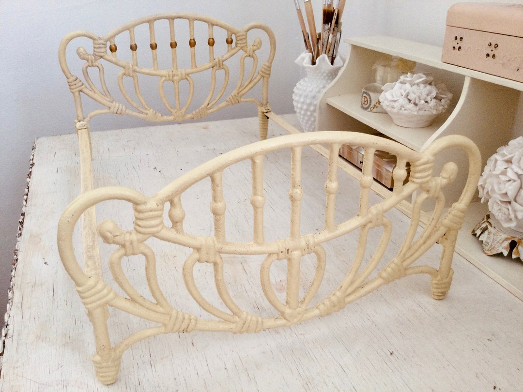 Antique Cast Wrought Iron Doll Bed Etsy