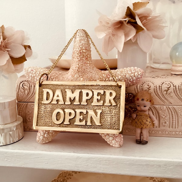 Damper Closed Sign Etsy