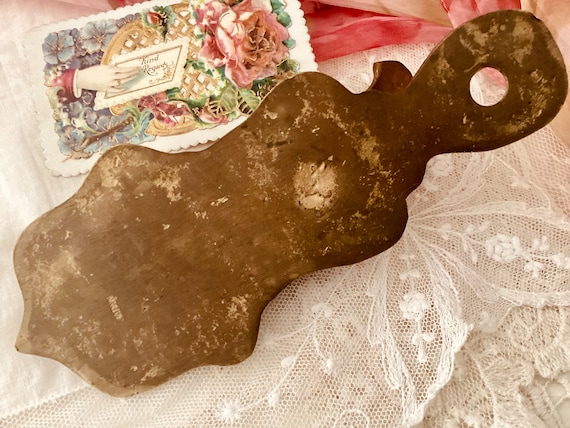 Large Ornate Brass Victorian Hand Clip Note and Receipt