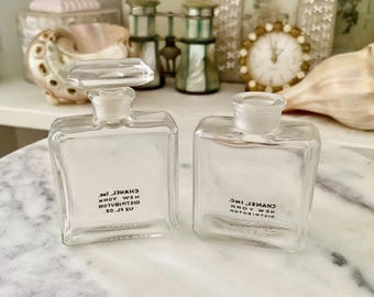 Botella de perfume Chanel número 5 vintage de 1/2 onza líquida más extra