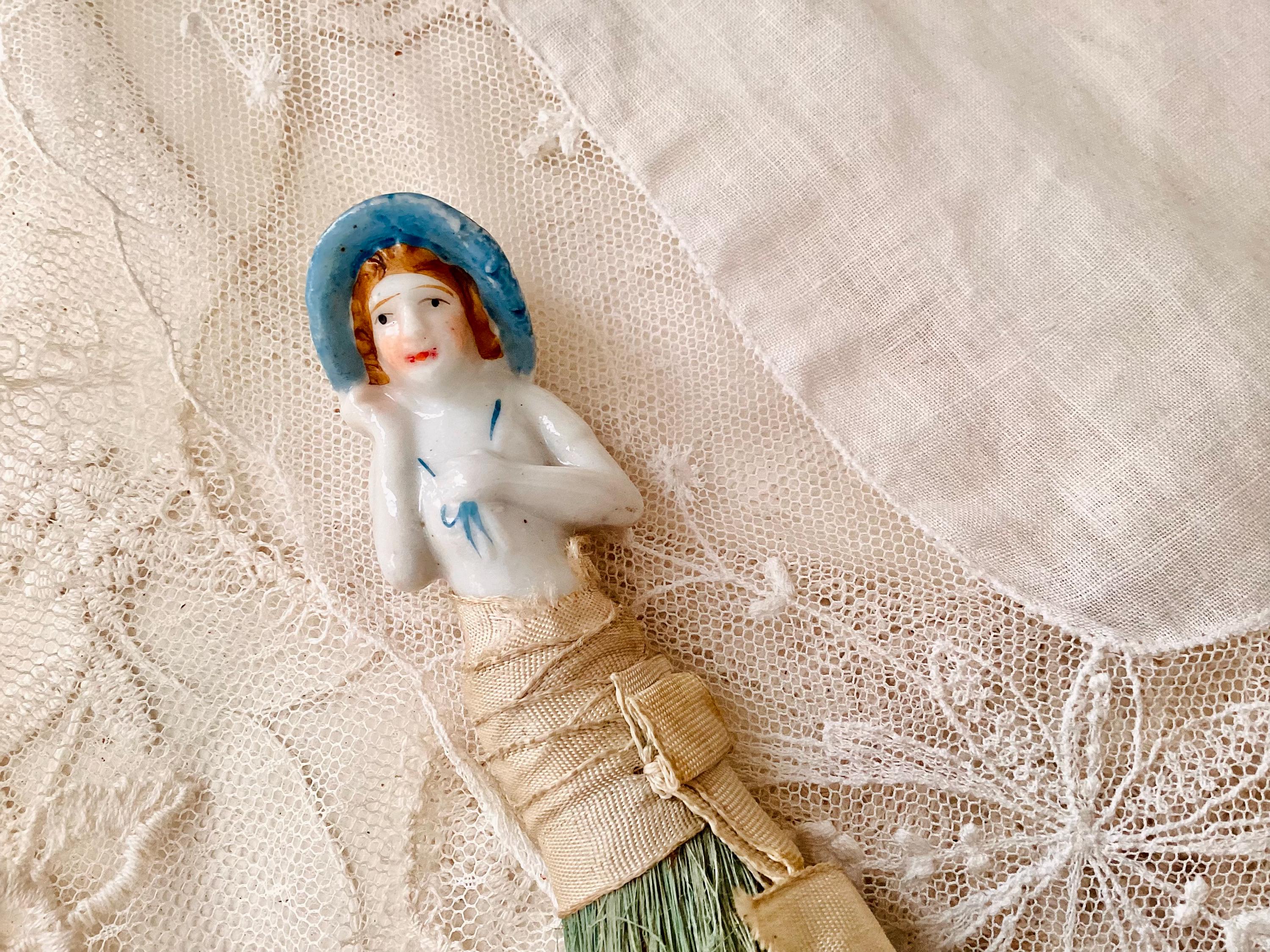 アンティークドイツ製ハーフドールミニチュア 1920年代ビクトリア朝